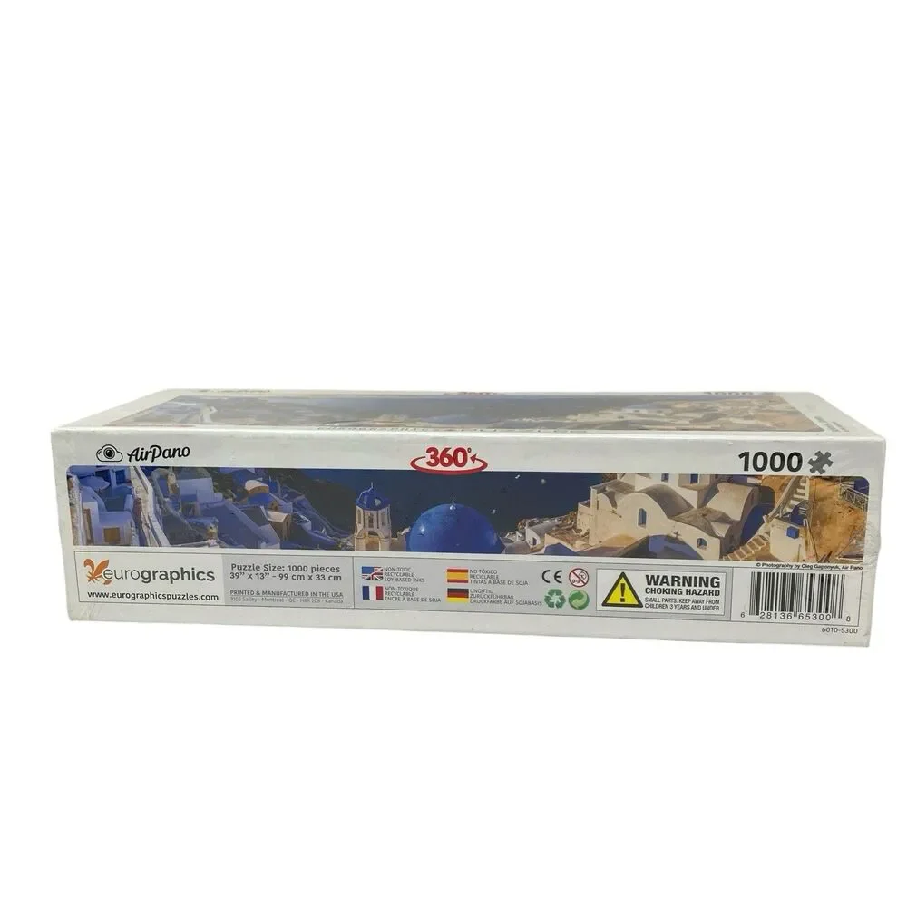 Eurographics‎ Santorini Greece Panorama Puzzle 1000 Pc Travel Coastal Decor 360